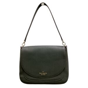 NWOT Kate Spade Crossbody Women’s 1Size Pebbled Leather Leila Flap Bag DarkGreen